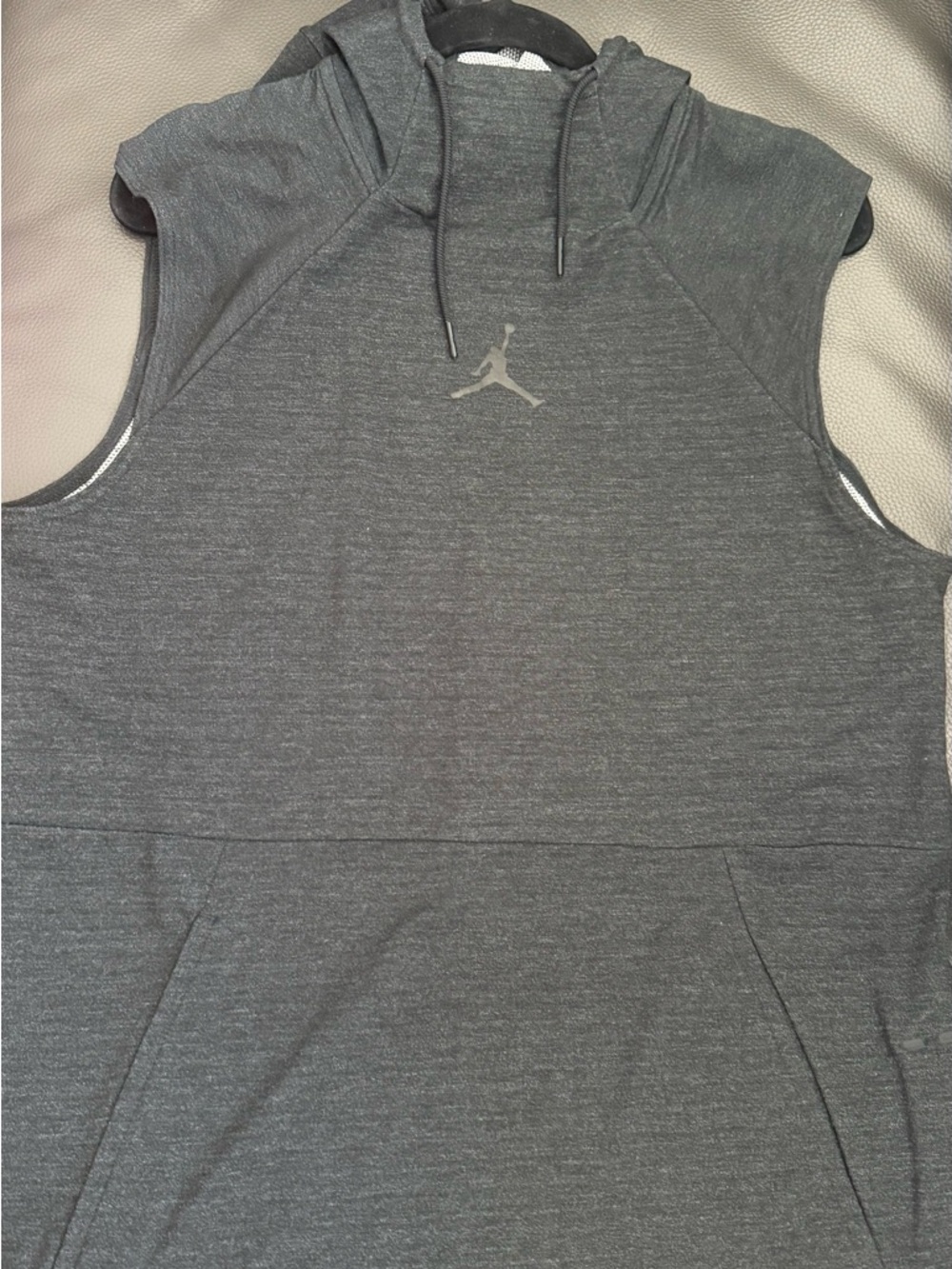 Jordan Men’s Sleeveless Hoodie in Charcoal Gray
